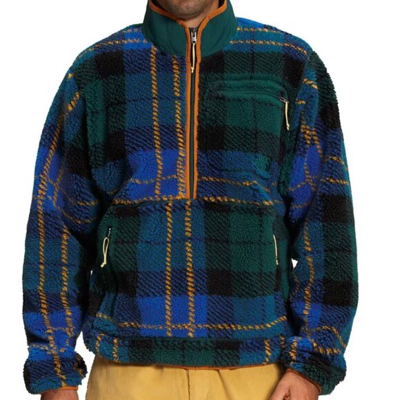 The North Face Other - The North Face Jacquard Extreme Pile Pullover, Ponderosa Green Plaid, Medium NWT